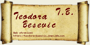 Teodora Bešević vizit kartica